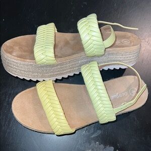 Cat & Jack Light Green Braided Sandals